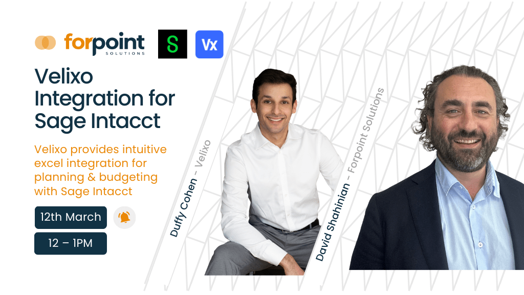 Forpoint Webinar velixo sage intacct